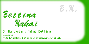 bettina makai business card